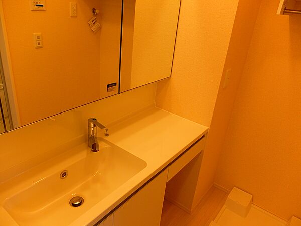 画像7:大きな鏡が嬉しい独立洗面台です。