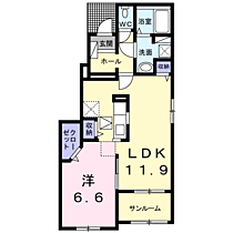 シュシュ ・ シャンブル 壱番館  ｜ 京都府福知山市字堀（賃貸アパート1LDK・1階・45.84㎡） その2