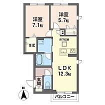 グランディール  ｜ 京都府舞鶴市字倉谷（賃貸アパート2LDK・1階・57.68㎡） その2