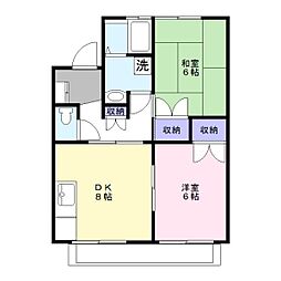 ヴェルフォーレ小手指 2DKの間取図画像