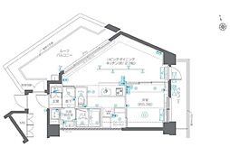 東京メトロ丸ノ内線 荻窪駅 徒歩15分の賃貸マンション 7階1LDKの間取り