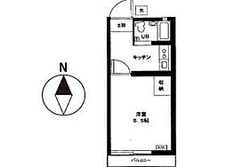 東京メトロ丸ノ内線 新高円寺駅 徒歩6分の賃貸アパート 2階1Kの間取り