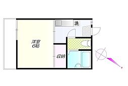 JR総武線 阿佐ケ谷駅 徒歩8分の賃貸アパート 1階1Kの間取り