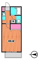 東京メトロ丸ノ内線 東高円寺駅 徒歩10分の賃貸アパート 2階1Kの間取り