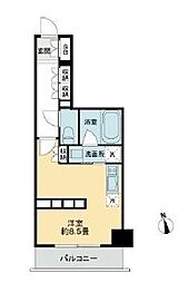 東京メトロ東西線 中野駅 徒歩9分の賃貸マンション 5階ワンルームの間取り