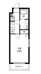 東京メトロ丸ノ内線 東高円寺駅 徒歩7分の賃貸マンション 3階1Kの間取り