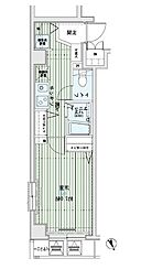 京王井の頭線 久我山駅 徒歩5分の賃貸マンション 5階1Kの間取り