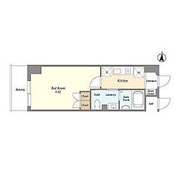 JR総武線 三鷹駅 徒歩8分の賃貸マンション 1階1Kの間取り