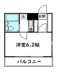 JR総武線 大久保駅 徒歩12分の賃貸マンション 1階1Kの間取り