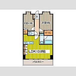 JR中央線 西荻窪駅 徒歩2分の賃貸マンション 12階2LDKの間取り