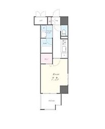 JR総武線 東中野駅 徒歩4分の賃貸マンション 4階1Kの間取り