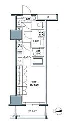 JR総武線 東中野駅 徒歩1分の賃貸マンション 3階ワンルームの間取り