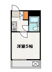 東京メトロ丸ノ内線 東高円寺駅 徒歩10分の賃貸マンション 2階1Kの間取り