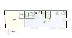 JR総武線 阿佐ケ谷駅 徒歩7分の賃貸マンション 2階1LDKの間取り