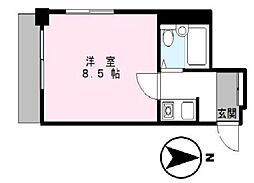 プラスム荻窪 1Kの間取図画像