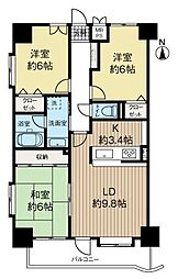 グラン・ドムール中野 3LDKの間取図画像