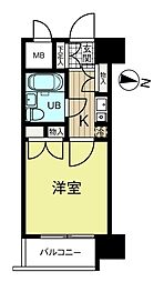 ラ・レジダンス・ド仙台 1Kの間取図画像