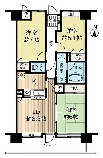 間取りを拡大表示