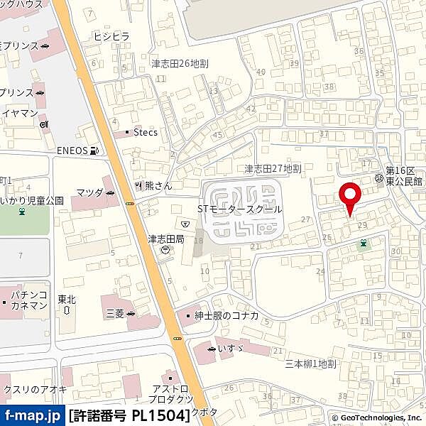 地図を拡大表示