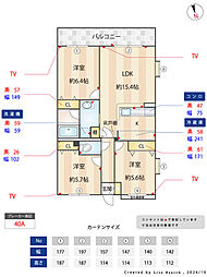ラヴィエール富博 3LDKの間取図画像