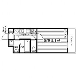 シエル・フィオーレ 1Kの間取図画像