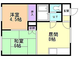 フェリーチェ 2DKの間取図画像