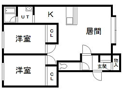 間取図画像 2LDK