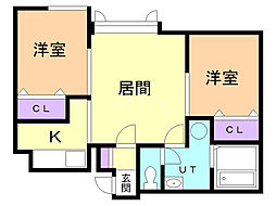 Stella豊岡2-1 2LDKの間取図画像