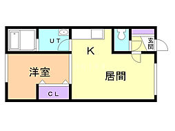 エリート 1LDKの間取図画像