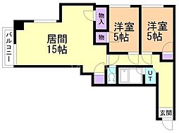 ESY旭川 2LDKの間取図画像