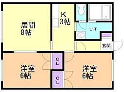 コーポ栗栖III-1 1階