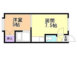 エスパニア3A 1DKの間取図画像