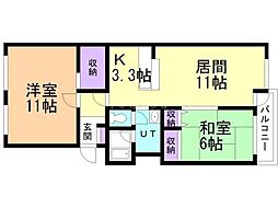 エステートサトー 2LDKの間取図画像