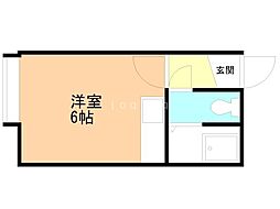 アルハンブラ ワンルームの間取図画像