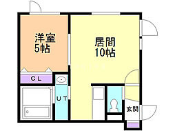 コンフォルト6条 1LDKの間取図画像