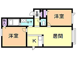 間取図画像 2LDK