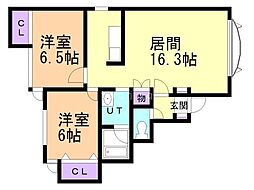 間取図画像 2LDK