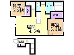 バス 旭川電気軌道大雪アリーナ前停下車 徒歩1分 2階/-