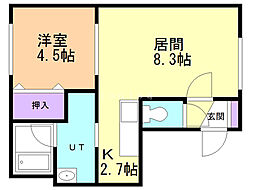 ラフレーズ大町1 1LDKの間取図画像