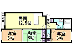 セリエ川端 3LDKの間取図画像