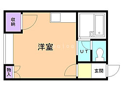 エミール旭町 ワンルームの間取図画像