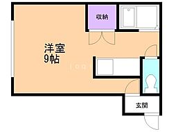 ハイツ佐藤 ワンルームの間取図画像