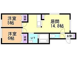 NEXT-S2 2LDKの間取図画像