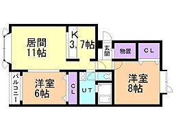 パルフェI 2階