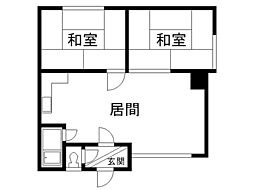 スワン永山ハイツ 2LDKの間取図画像