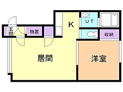 フレンドリー5B 1LDKの間取図画像
