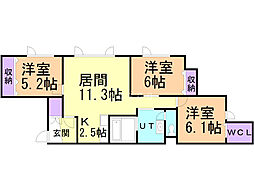 RE.2 3LDKの間取図画像