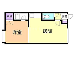 サンティアゴ 1LDKの間取図画像