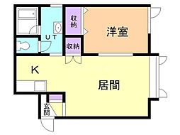 Flora 1LDKの間取図画像