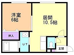 ダイヤハイツ1・12 1LDKの間取図画像